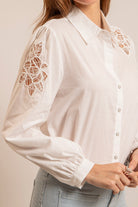 Chemise en coton coloris écru | Elora