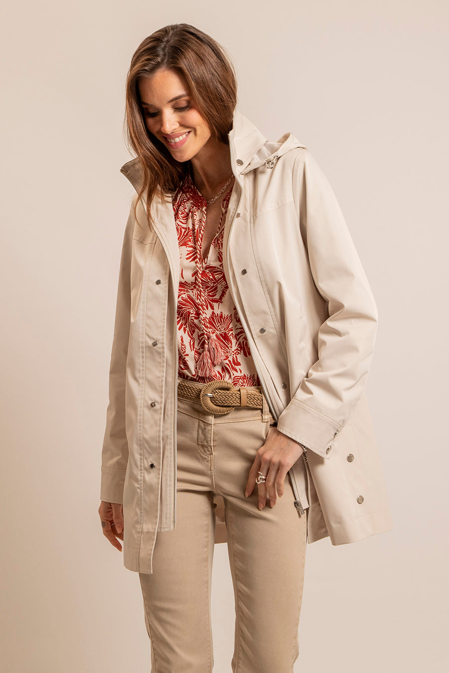 Parka longue sable | Elora