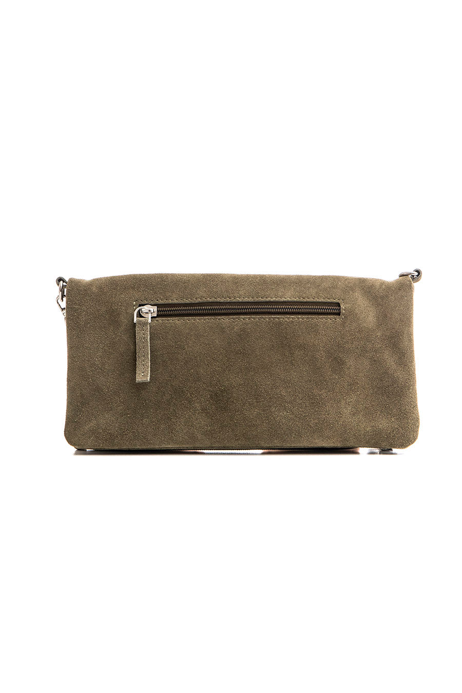 Pochette en daim sauge | Elora