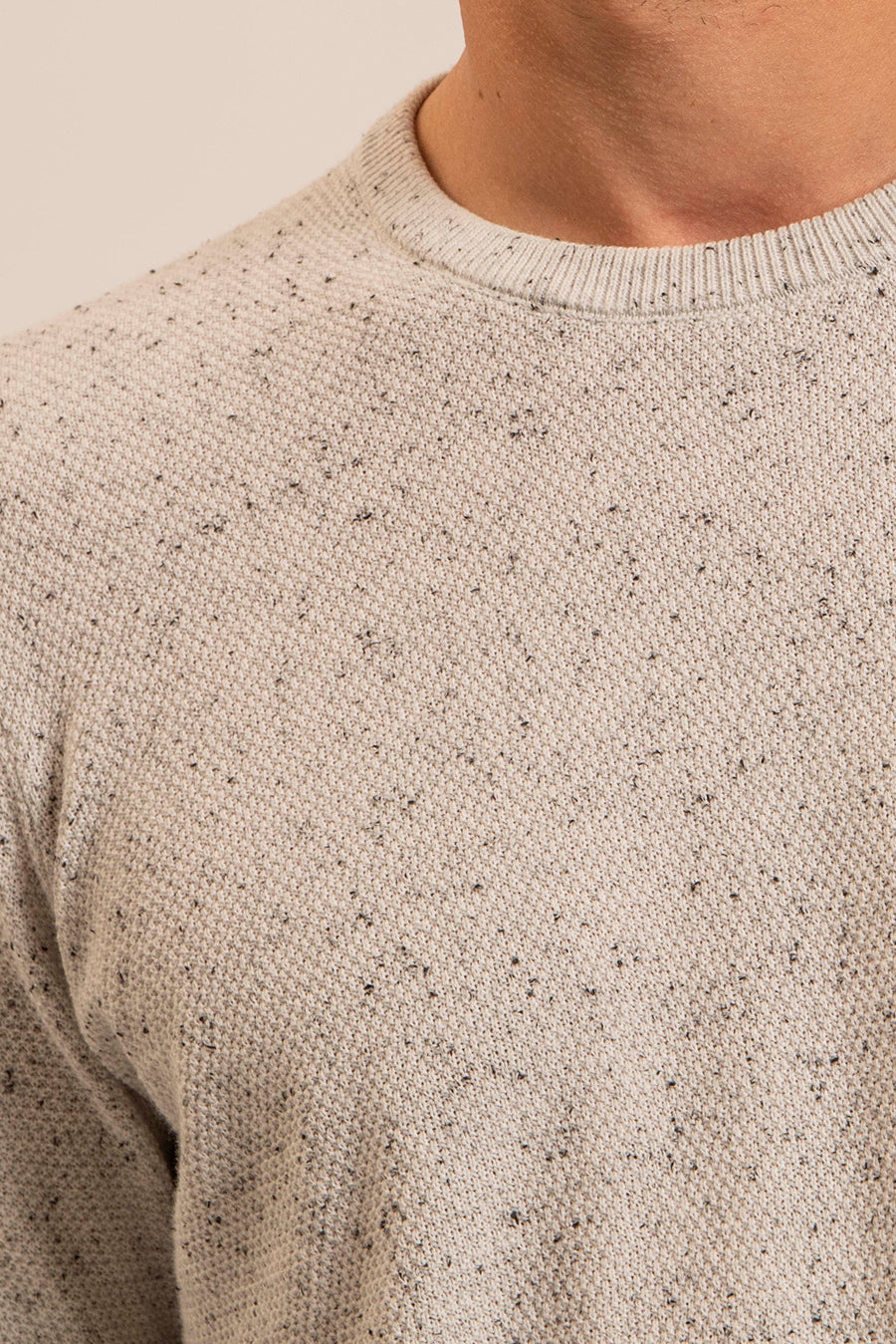 Pull col rond coloris grege | Elora