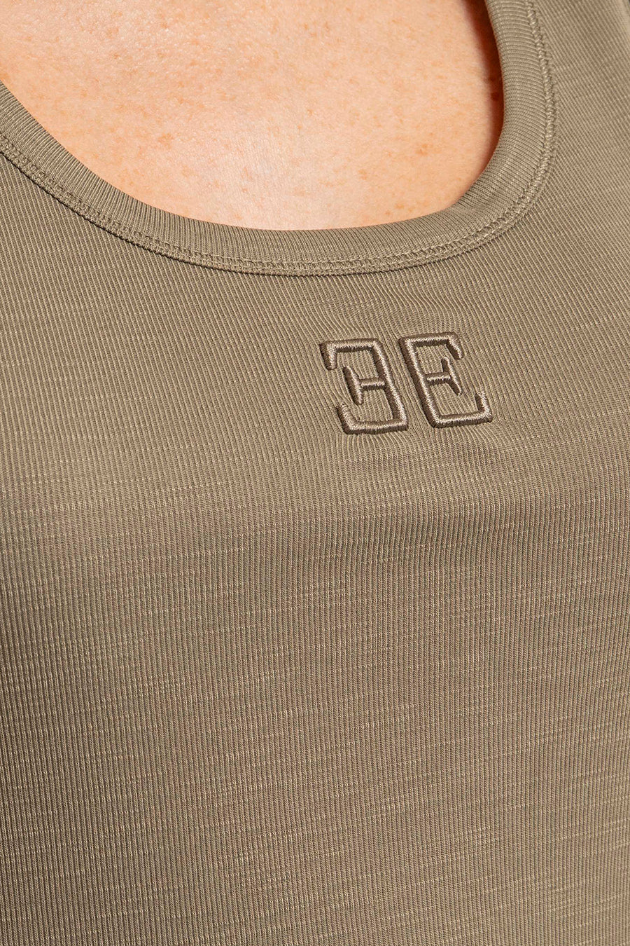 Débardeur en modal coloris sauge | Elora