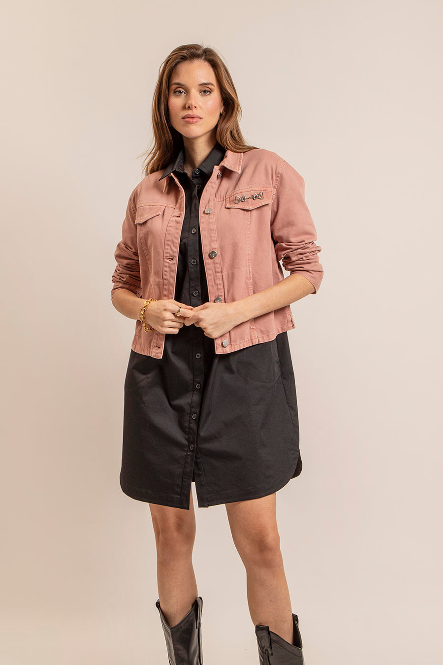 Veste en jean bruyère | Elora