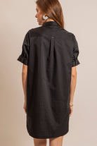Robe chemise noire | Elora