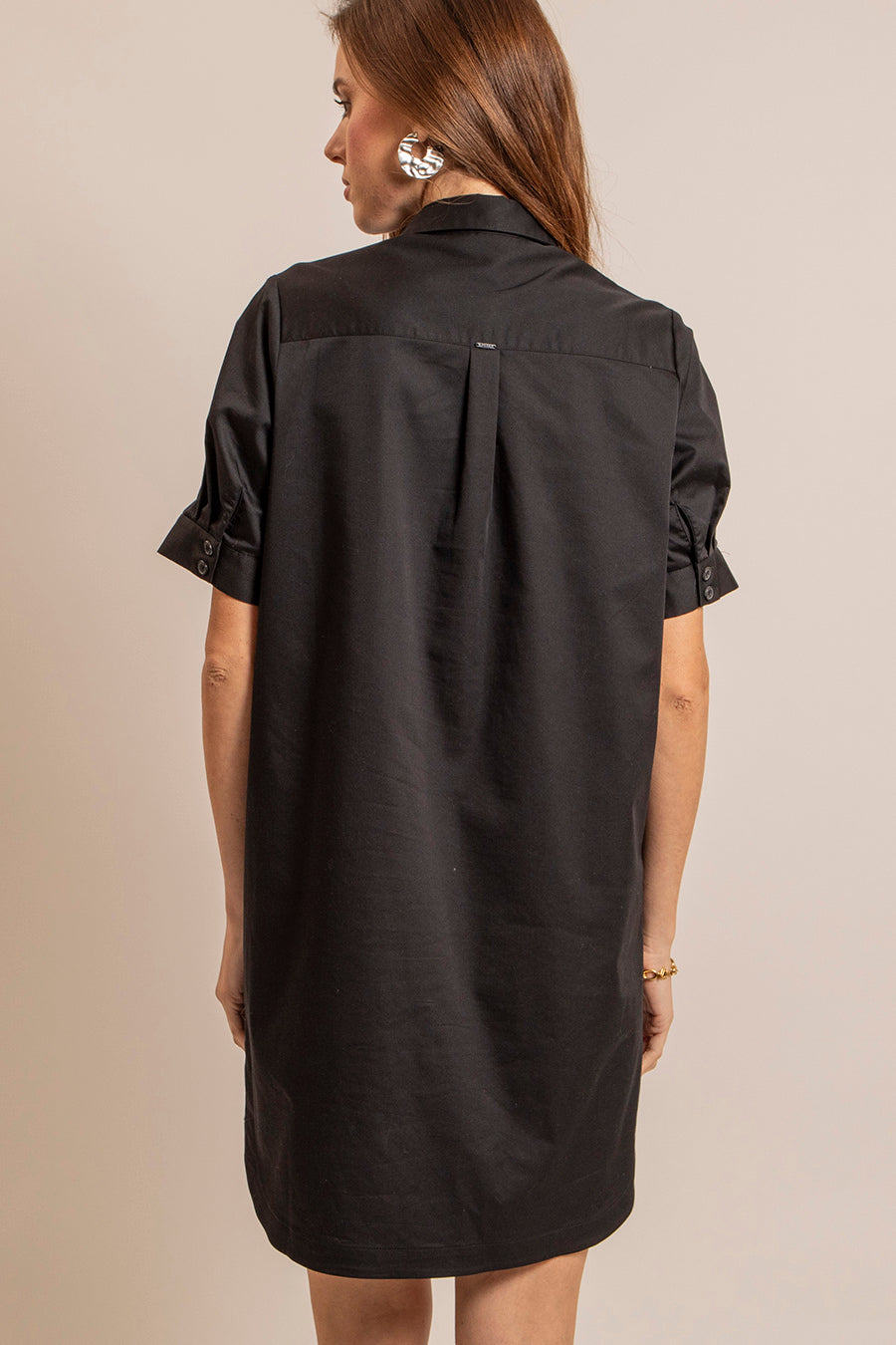 Robe chemise noire | Elora