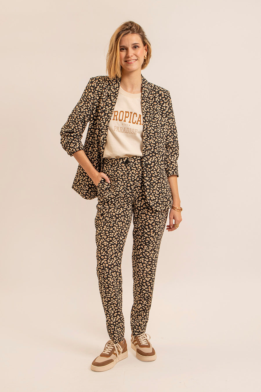 Veste fluide imprimé léopard | Elora