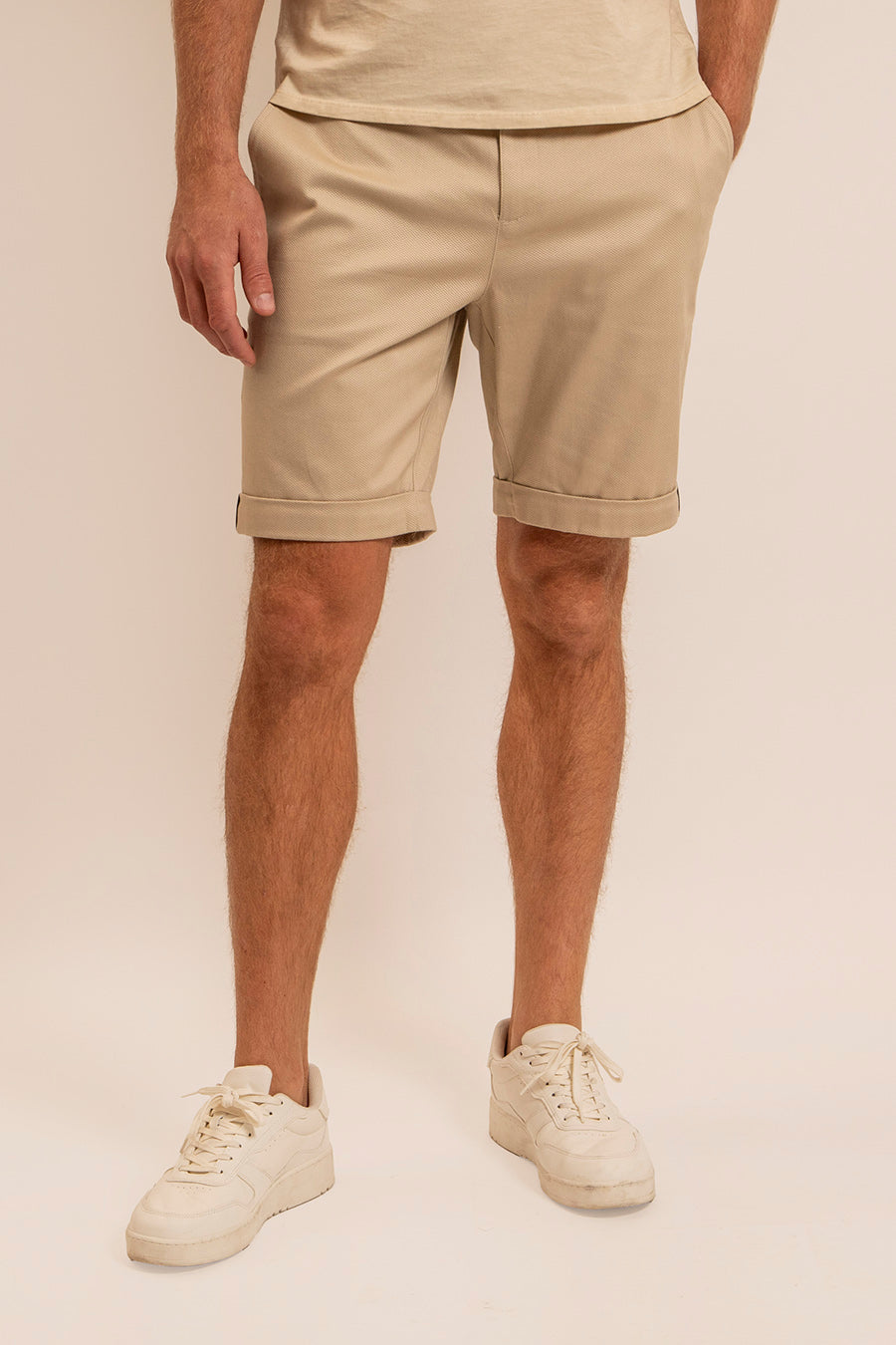 Short gaufré beige | Elora