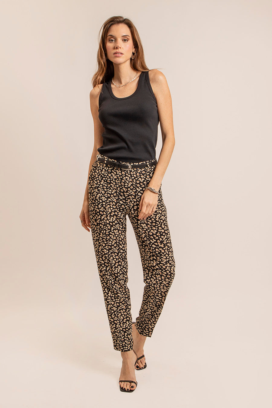 Pantalon fluide imprimé léopard | Elora