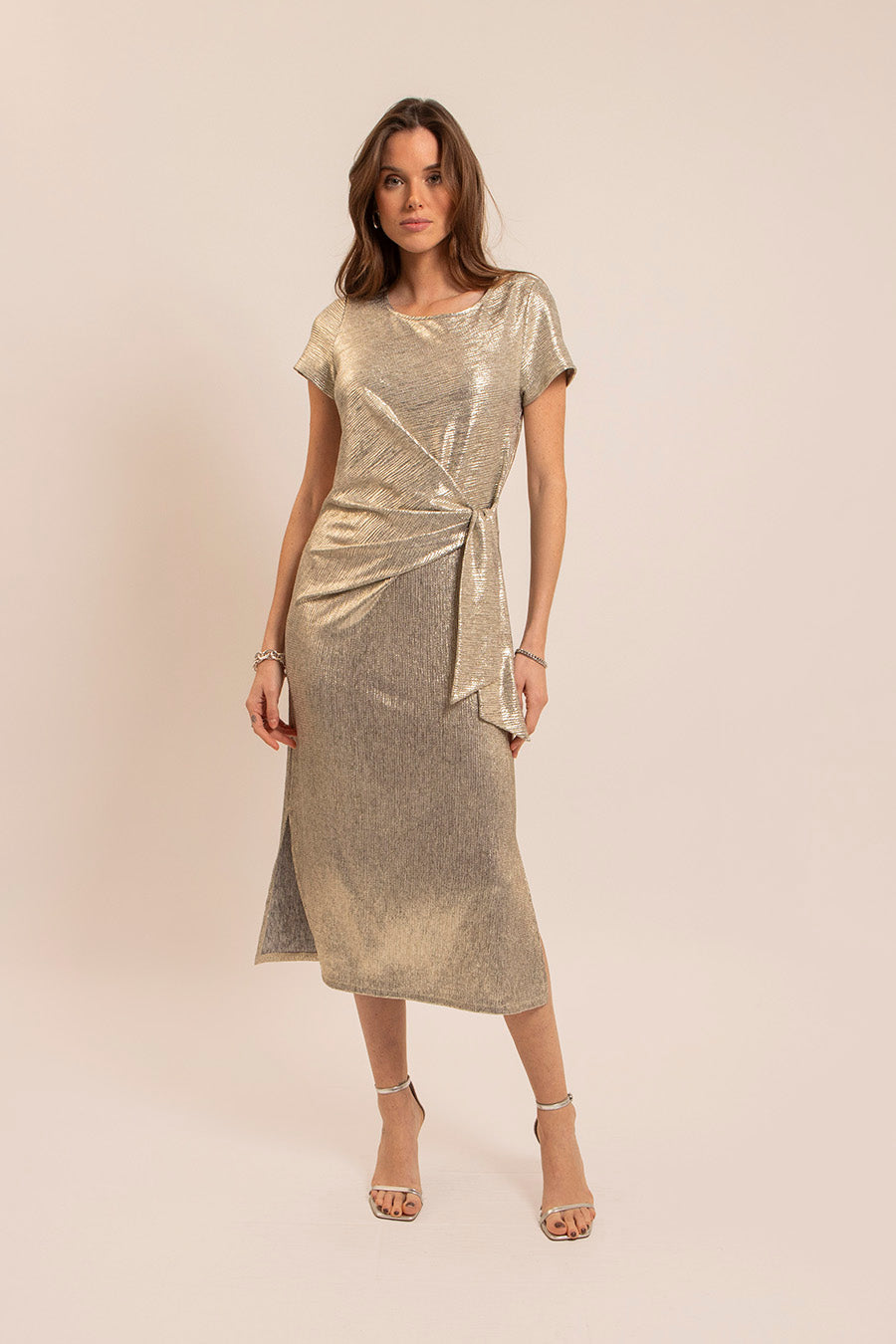 Robe longue dorée | Elora
