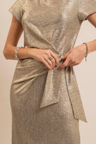 Robe longue dorée | Elora
