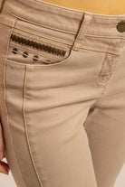 Pantalon slim beige | Elora