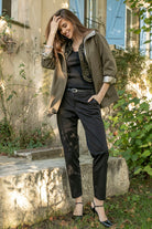 Pantalon seconde peau coloris noir | Elora