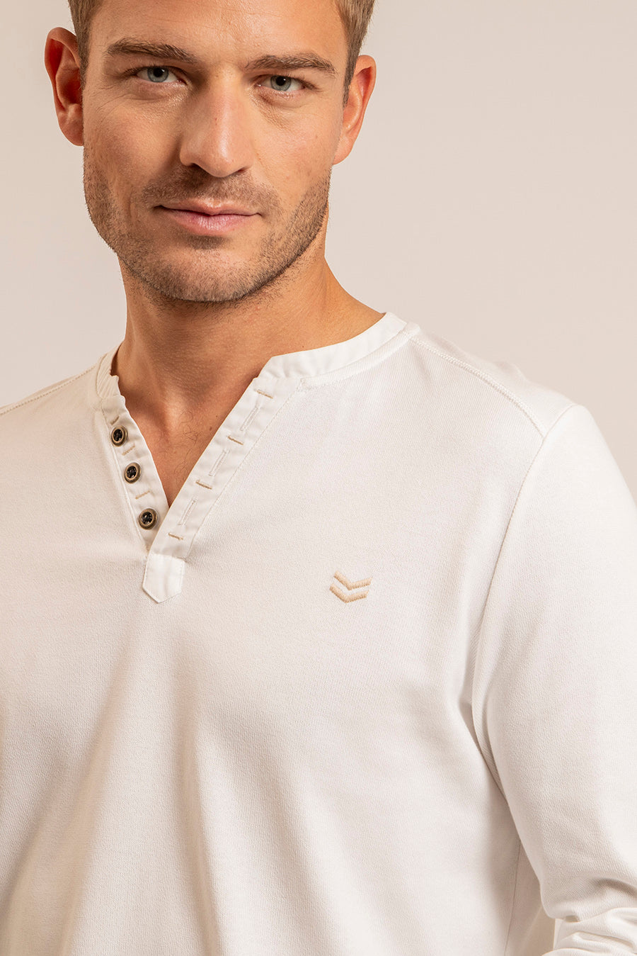 Sweat col tunisien écru | Elora