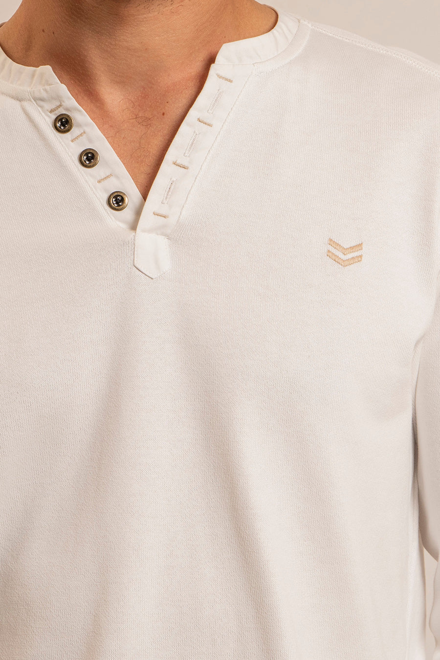 Sweat col tunisien écru | Elora