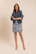 Robe tie and dye imprimé bleu | Elora