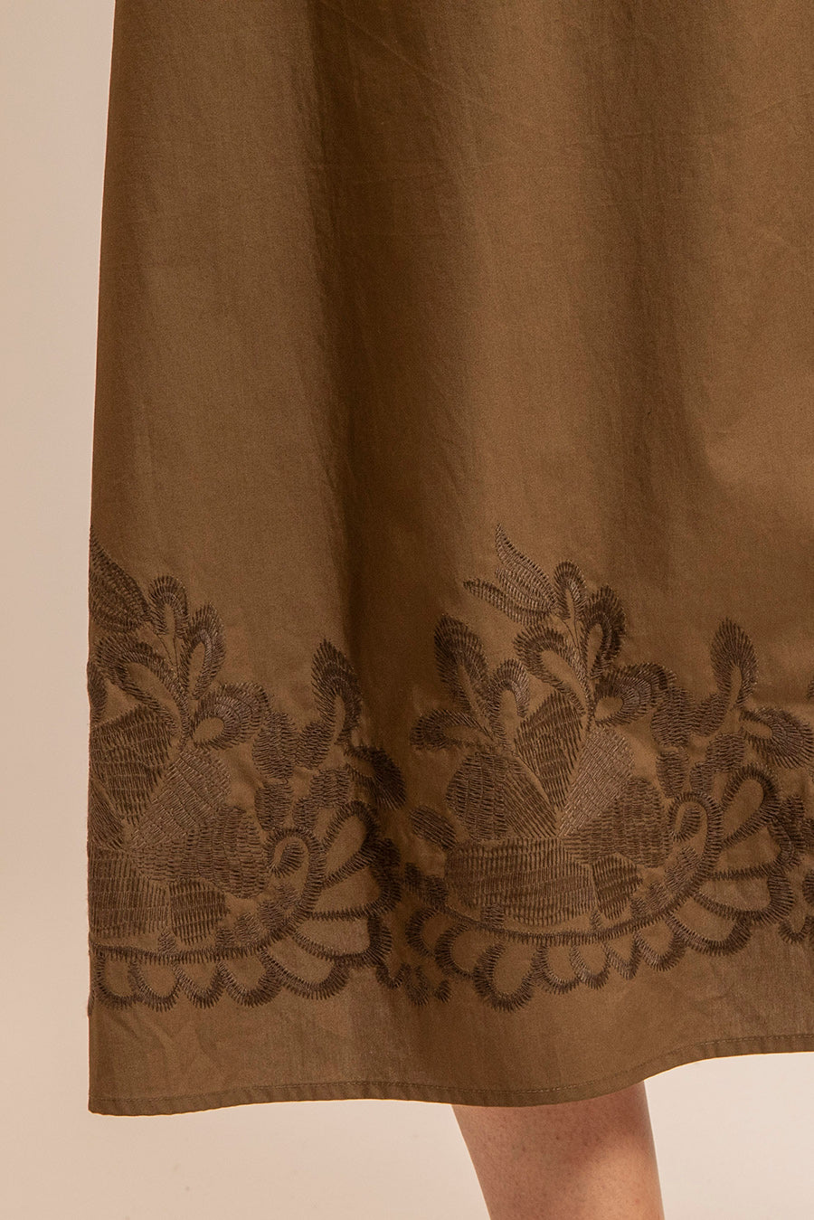 Jupe corolle olive | Elora