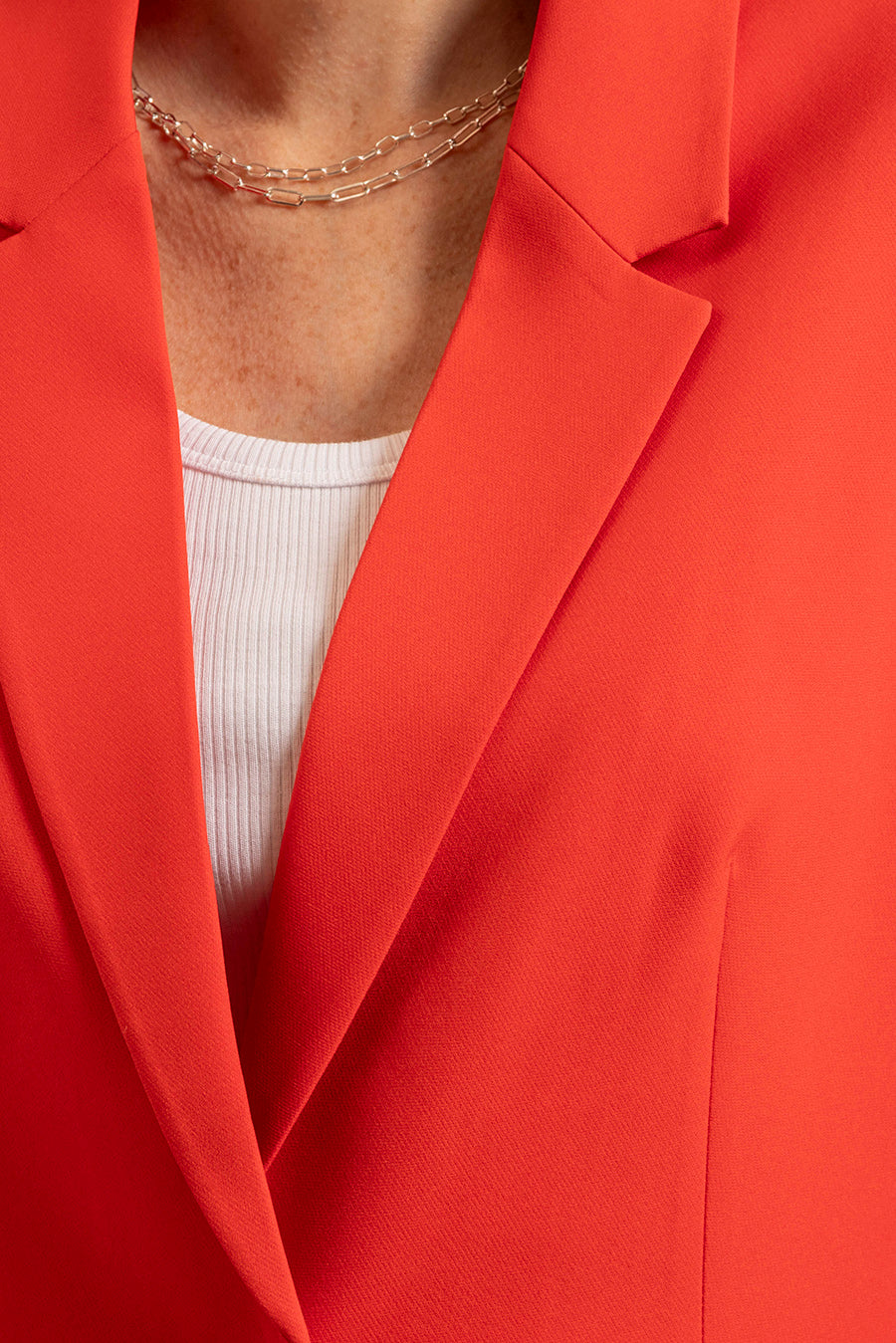Veste tailleur infroissable orange | Elora