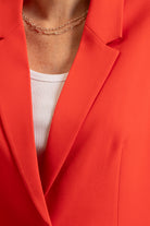 Veste tailleur infroissable orange | Elora