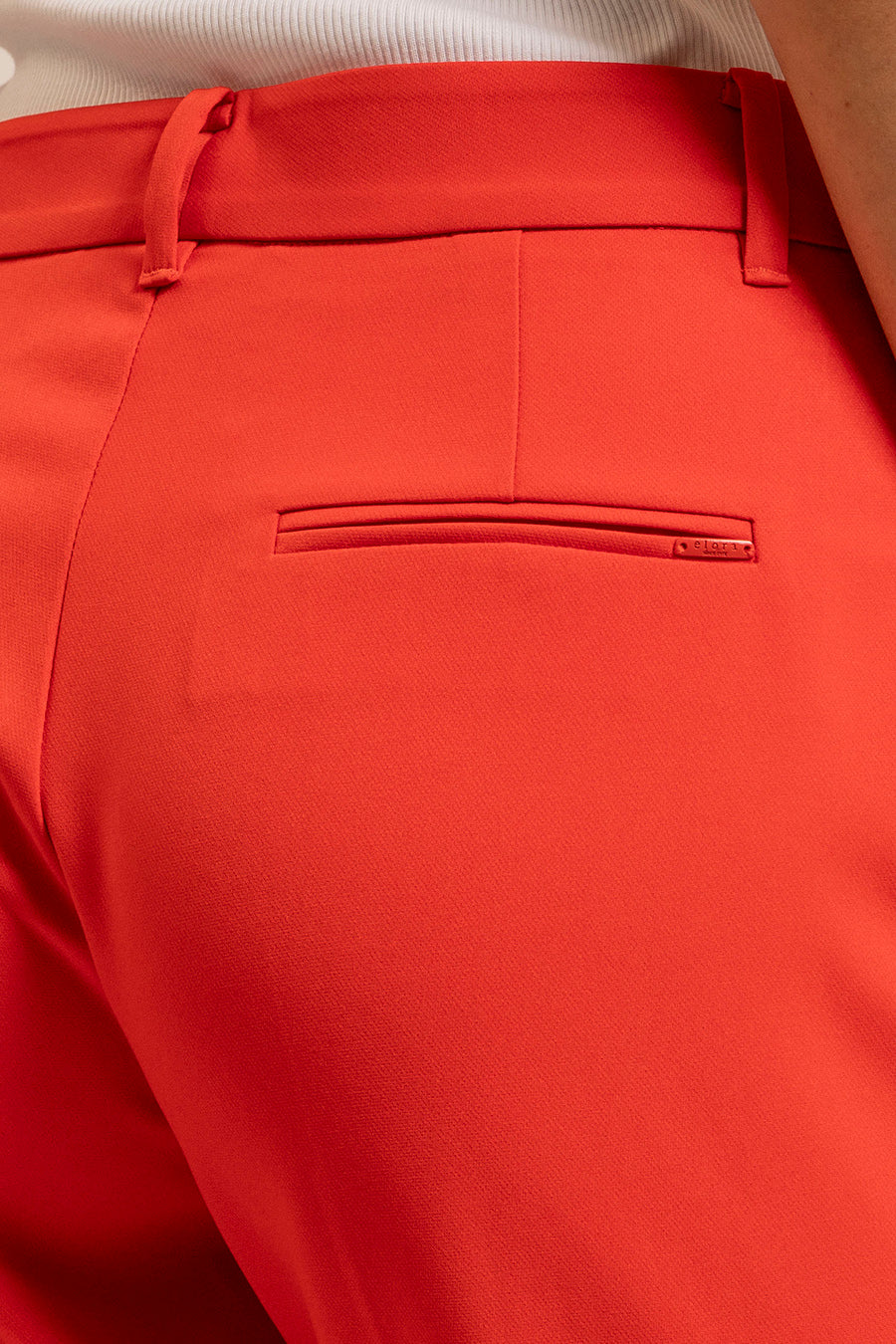 Pantalon tailleur infroissable orange | Elora