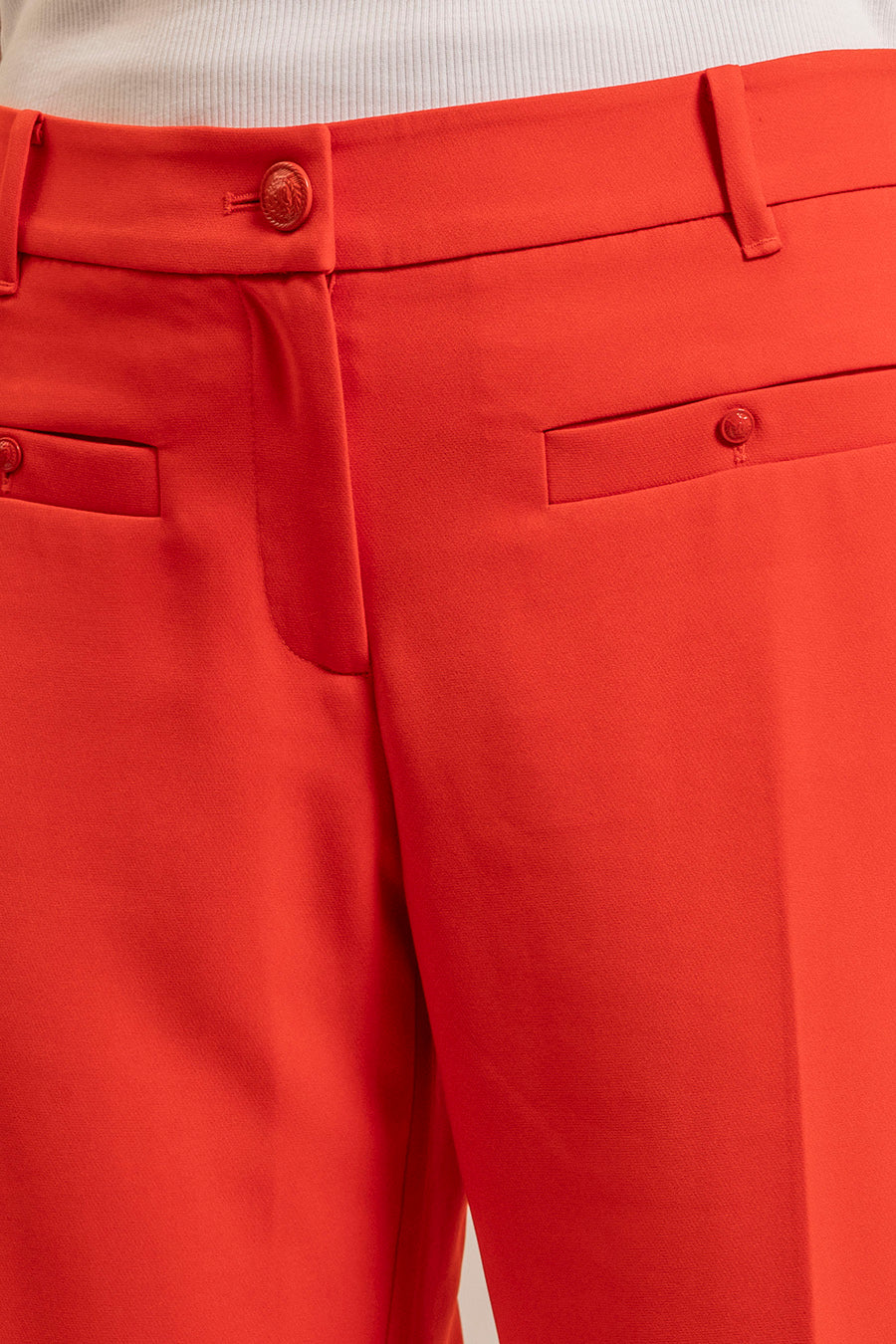 Pantalon tailleur infroissable orange | Elora