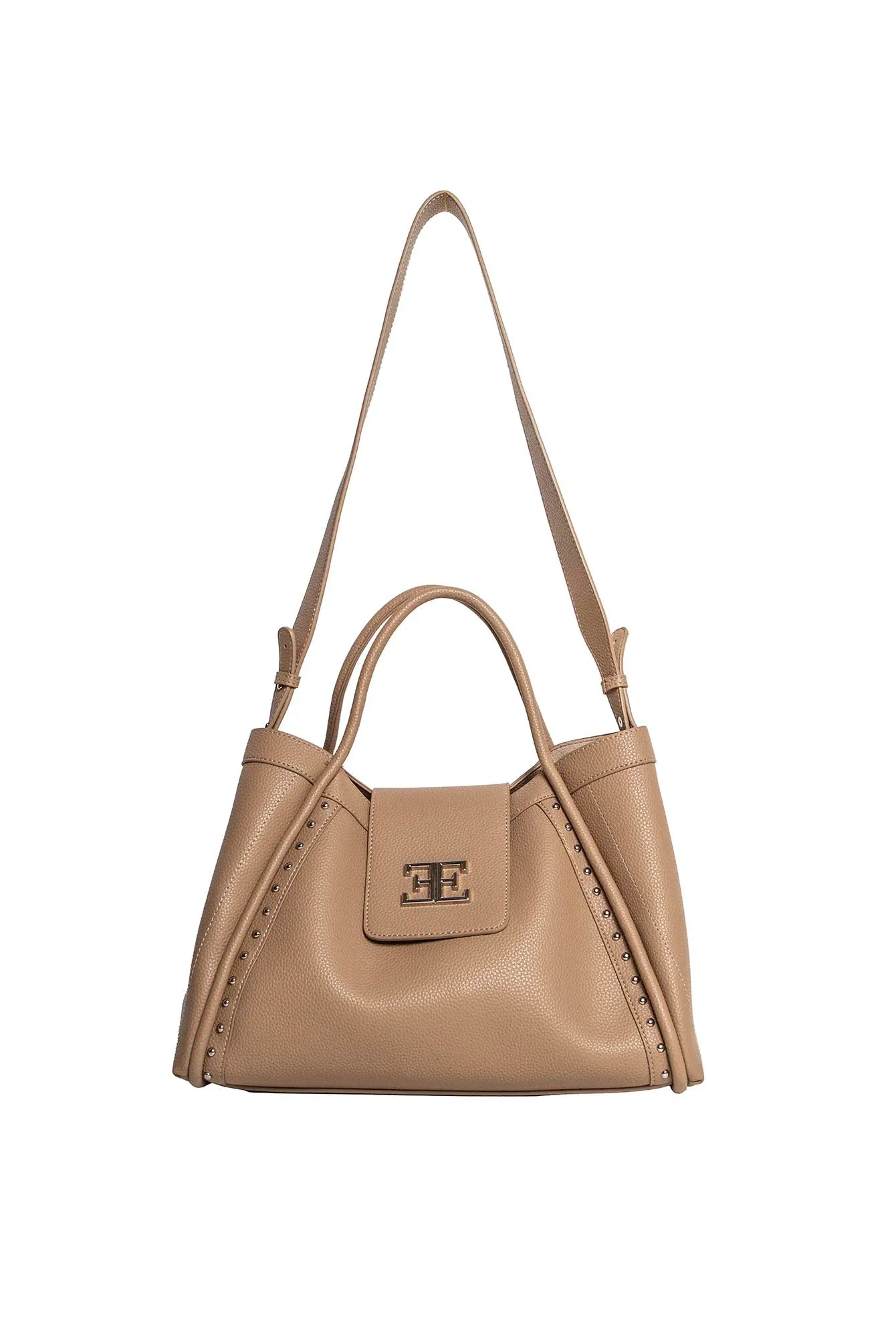 Sac cabas simili cuir beige | Elora