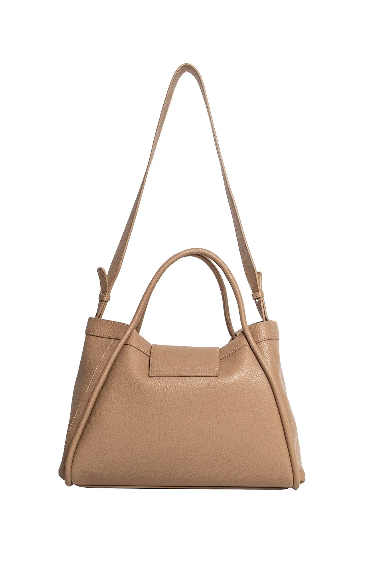 Sac cabas simili cuir beige | Elora