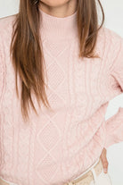 Pull irlandais rose pâle | Elora
