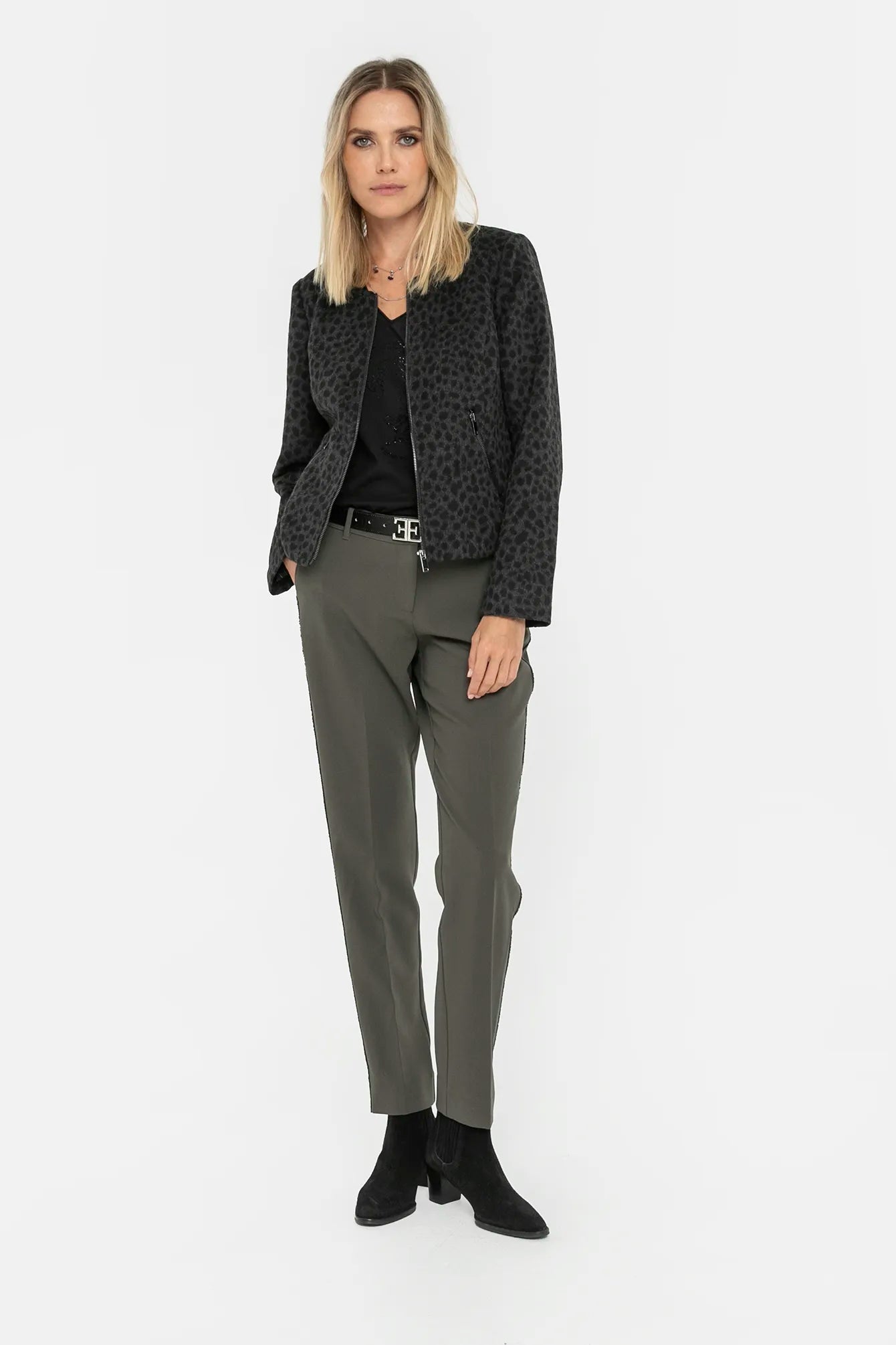 Pantalon cigarette kaki | Elora