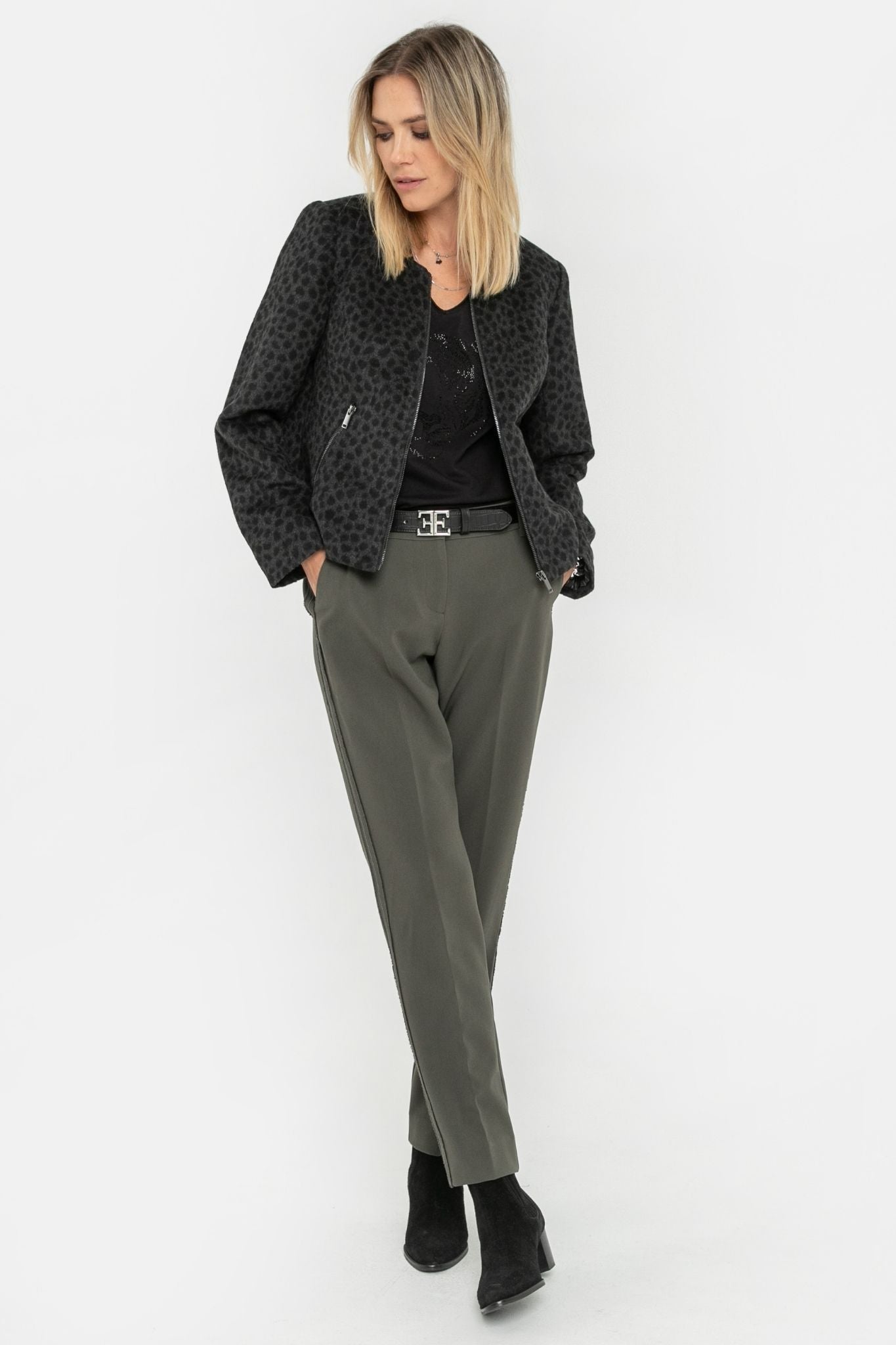 Pantalon cigarette kaki | Elora