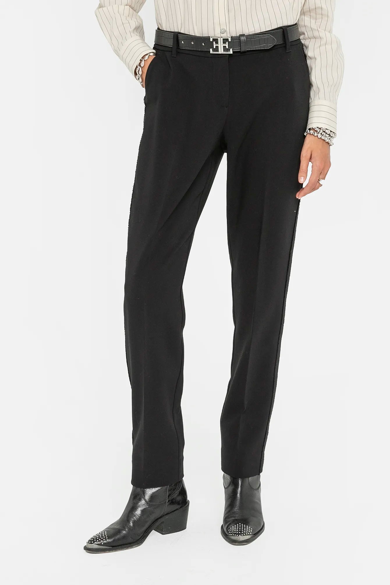 Pantalon cigarette noir | Elora