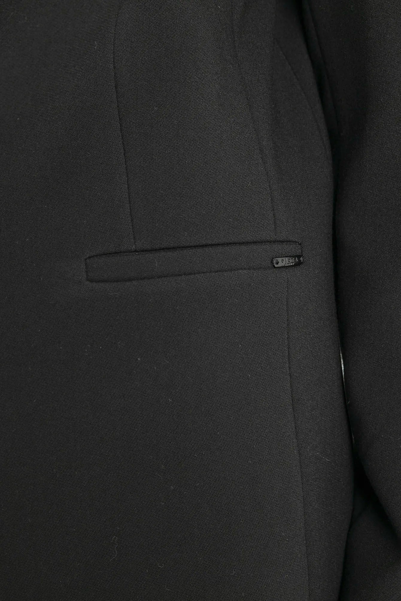 Veste tailleur à strass et clous noir | Elora