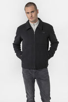 Blouson en drap de laine noir | Elora