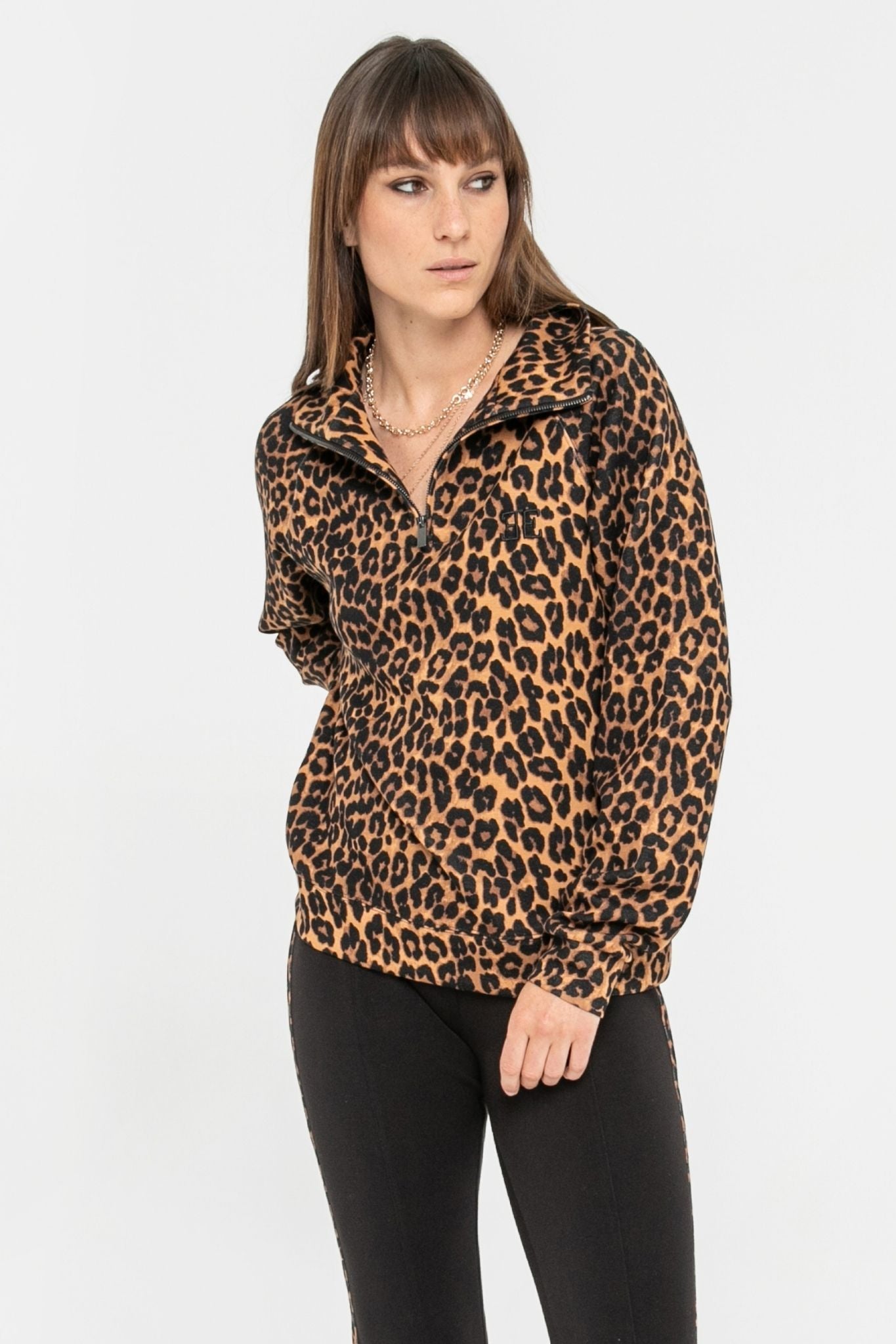 Sweat oversized imprimé léopard | Elora