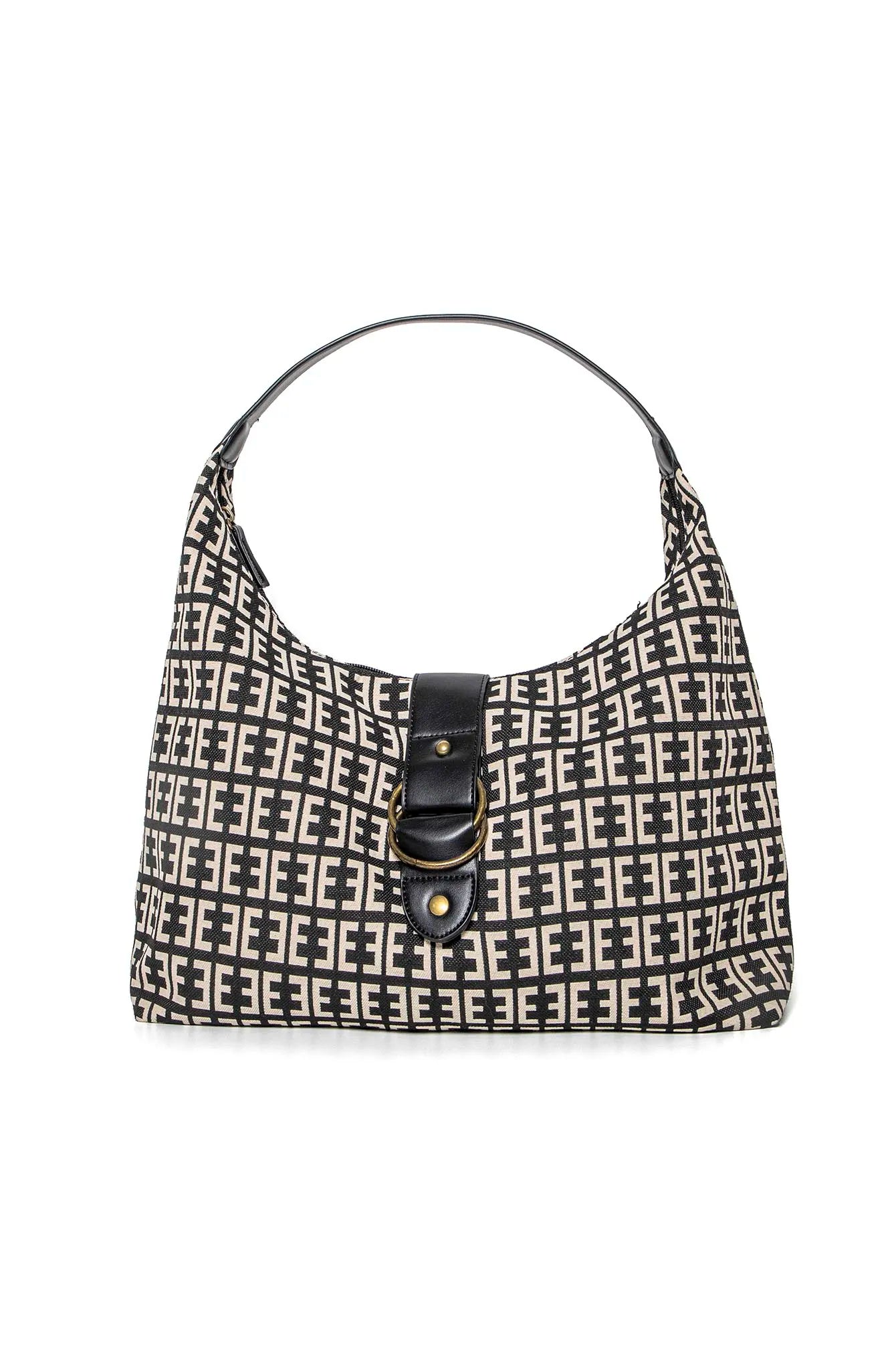 Sac monogramme noir et écru | Elora