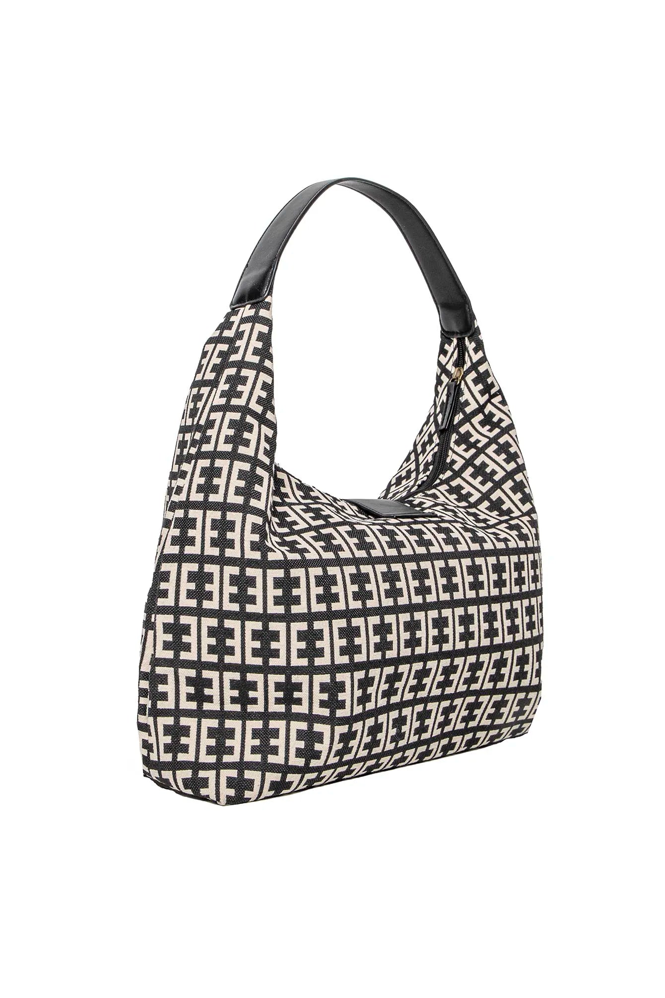 Sac monogramme noir et écru | Elora