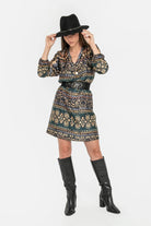 Robe et ceinture aux motifs aztèque | Elora