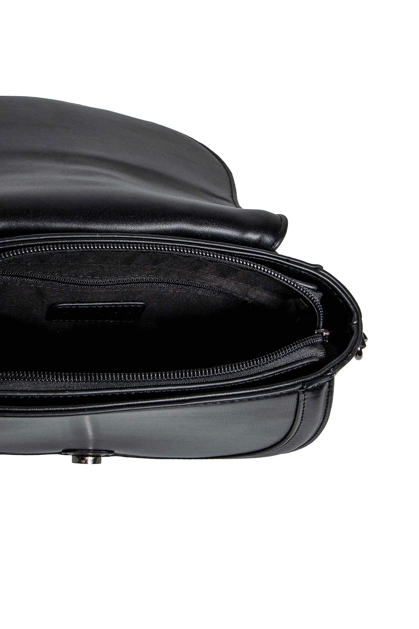 Sac bi matières noir et écru | Elora