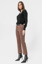 Pantalon bootcut à motif léopard | Elora