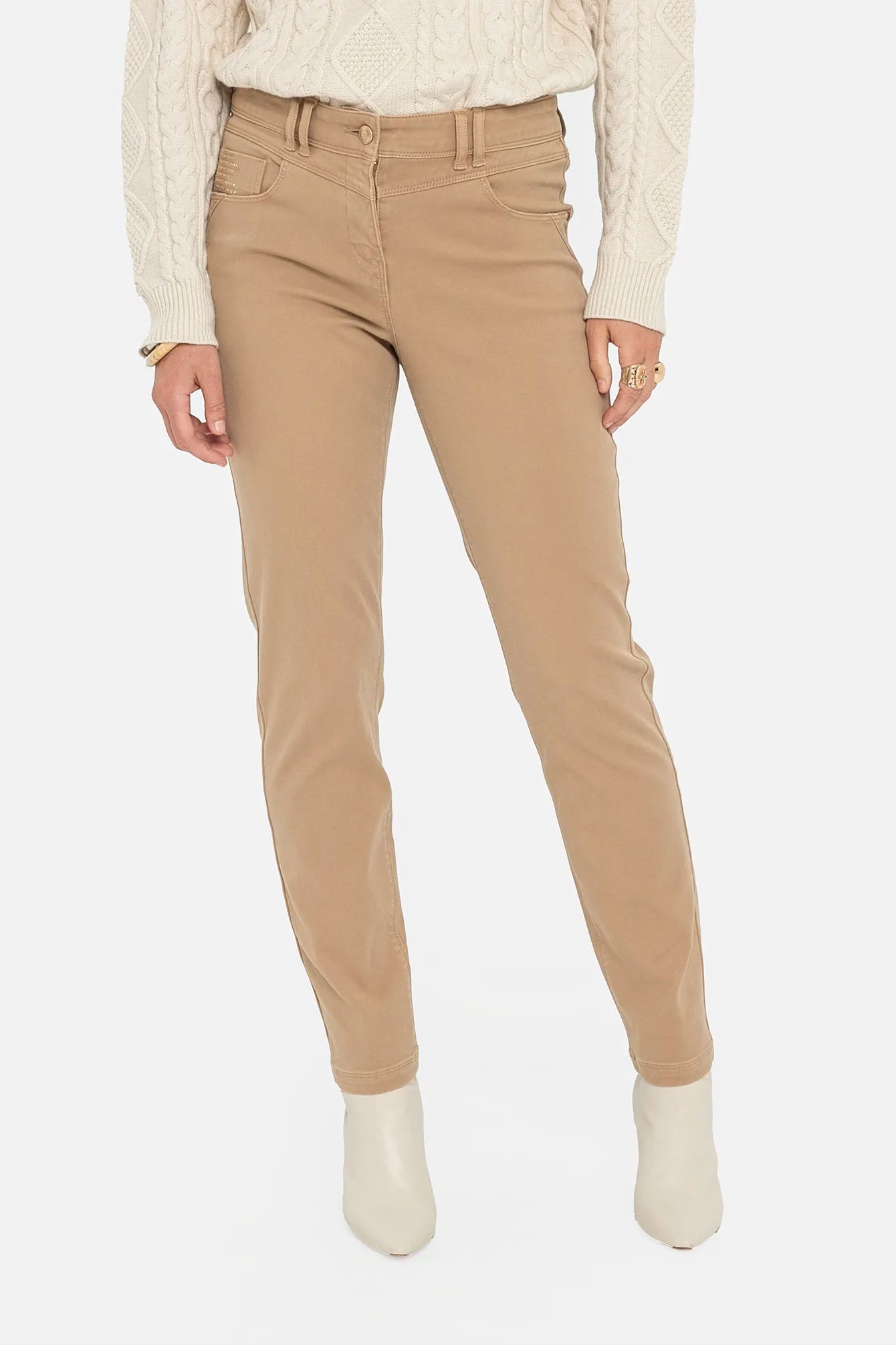 Pantalon slim beige | Elora
