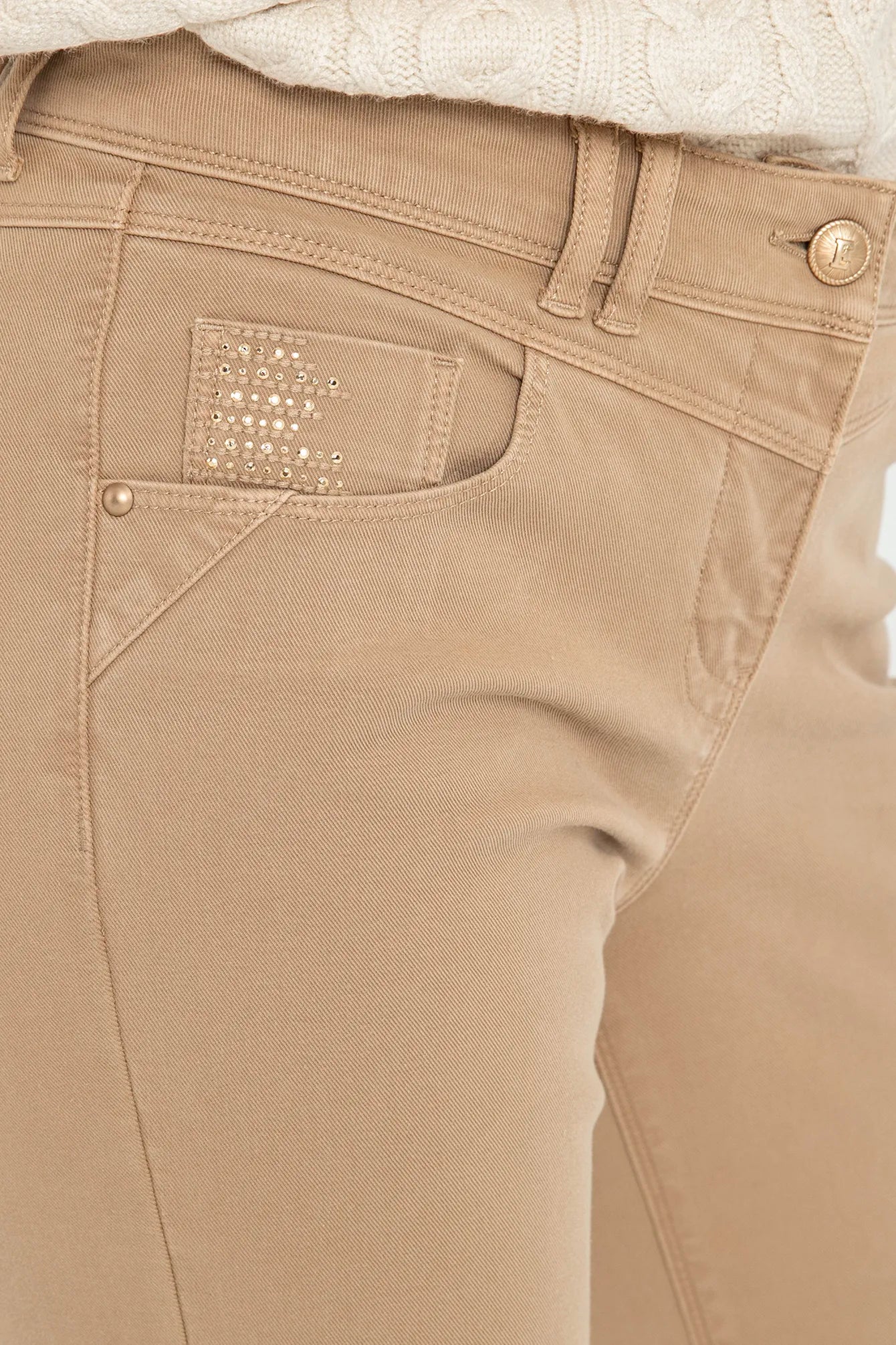 Pantalon slim beige | Elora