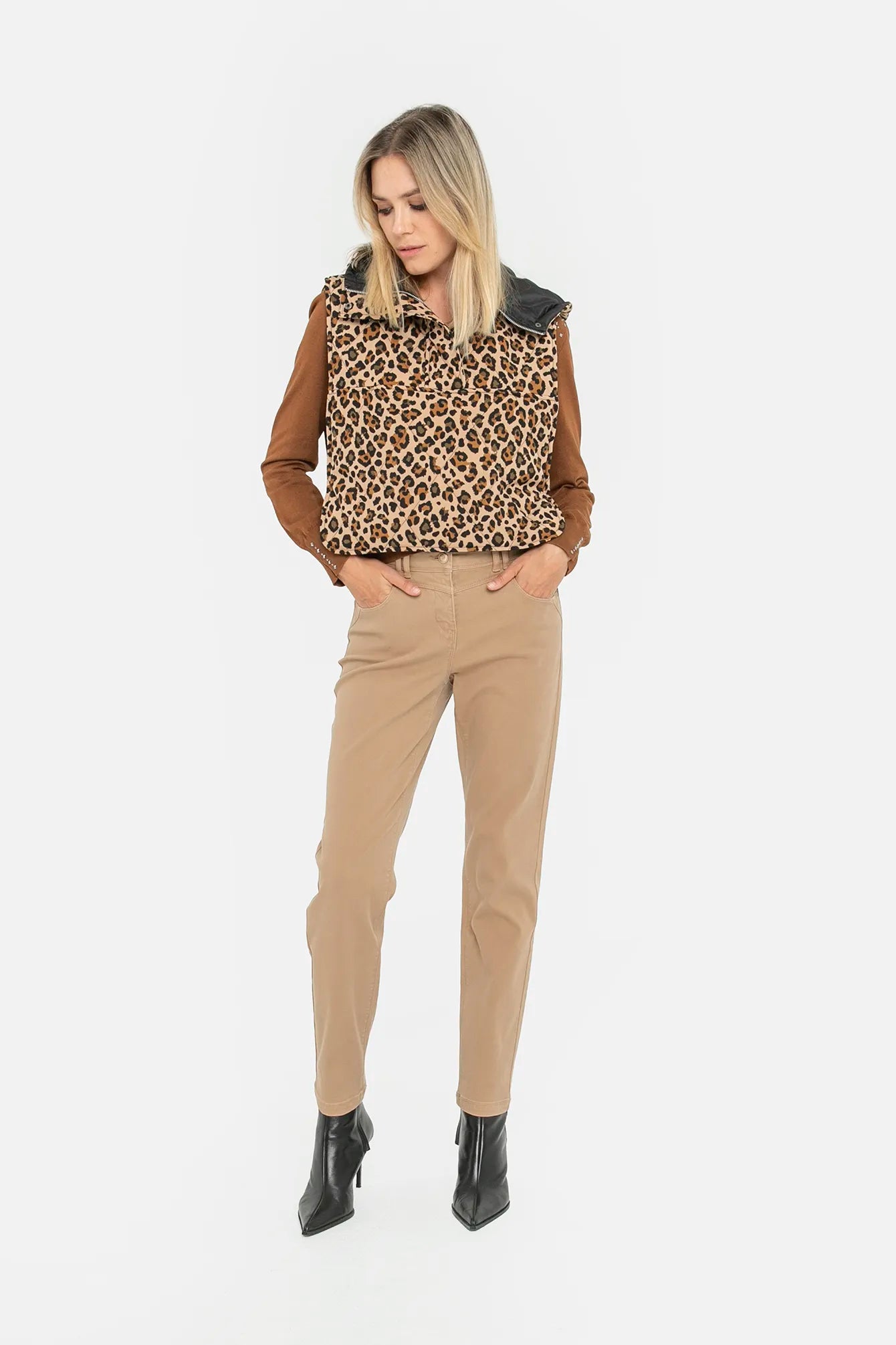 Pantalon slim beige | Elora