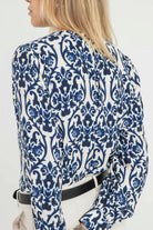 Blouse à motif bleu azur | Elora