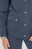 Veste avec broderies bleu | Elora
