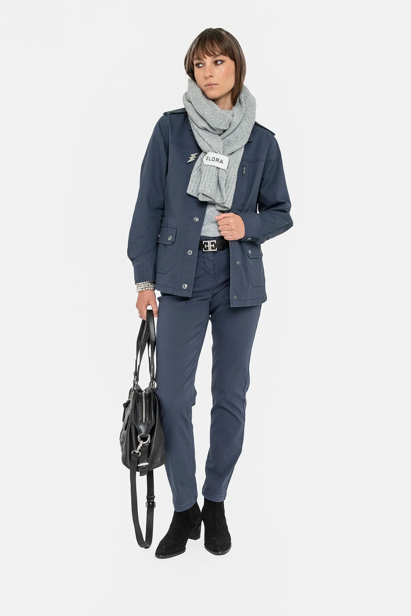 Pantalon slim bleu | Elora