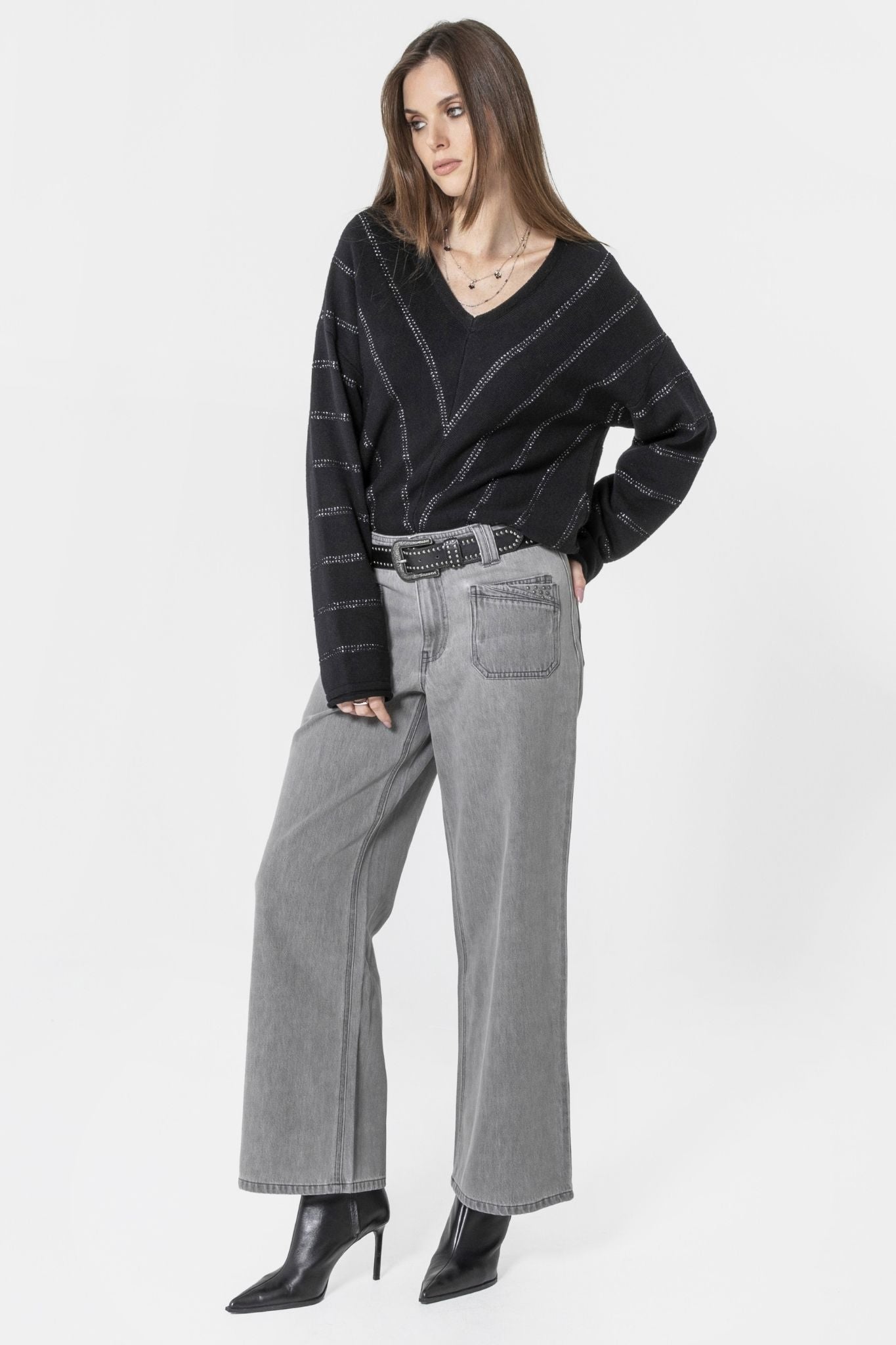 Jean large gris | Elora