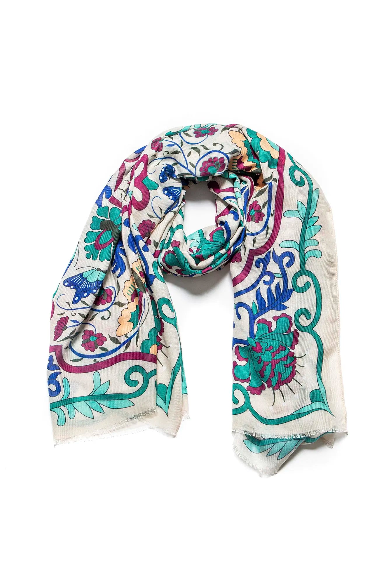 Chèche en voile imprimé floral | Elora