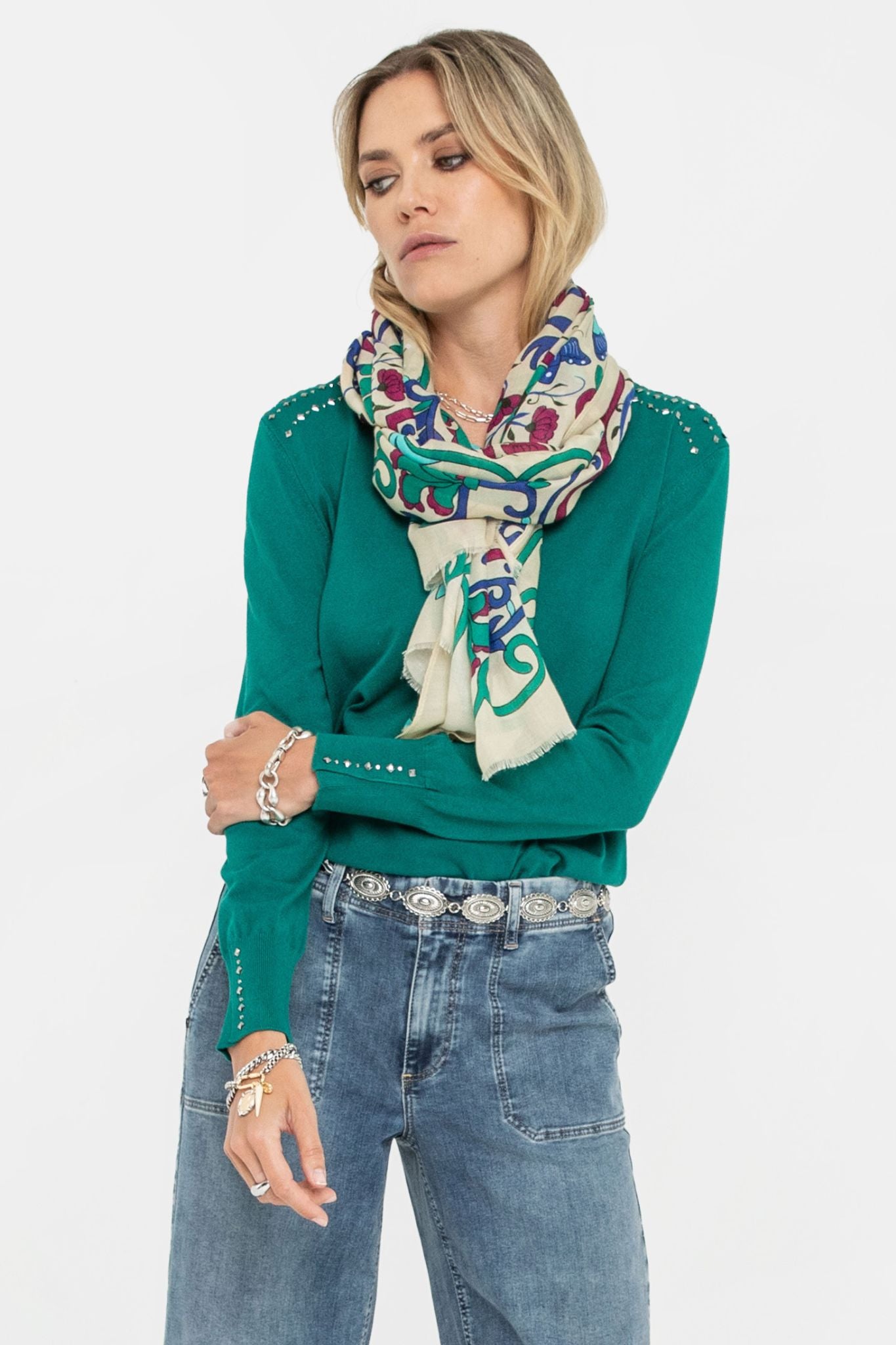 Chèche en voile imprimé floral | Elora
