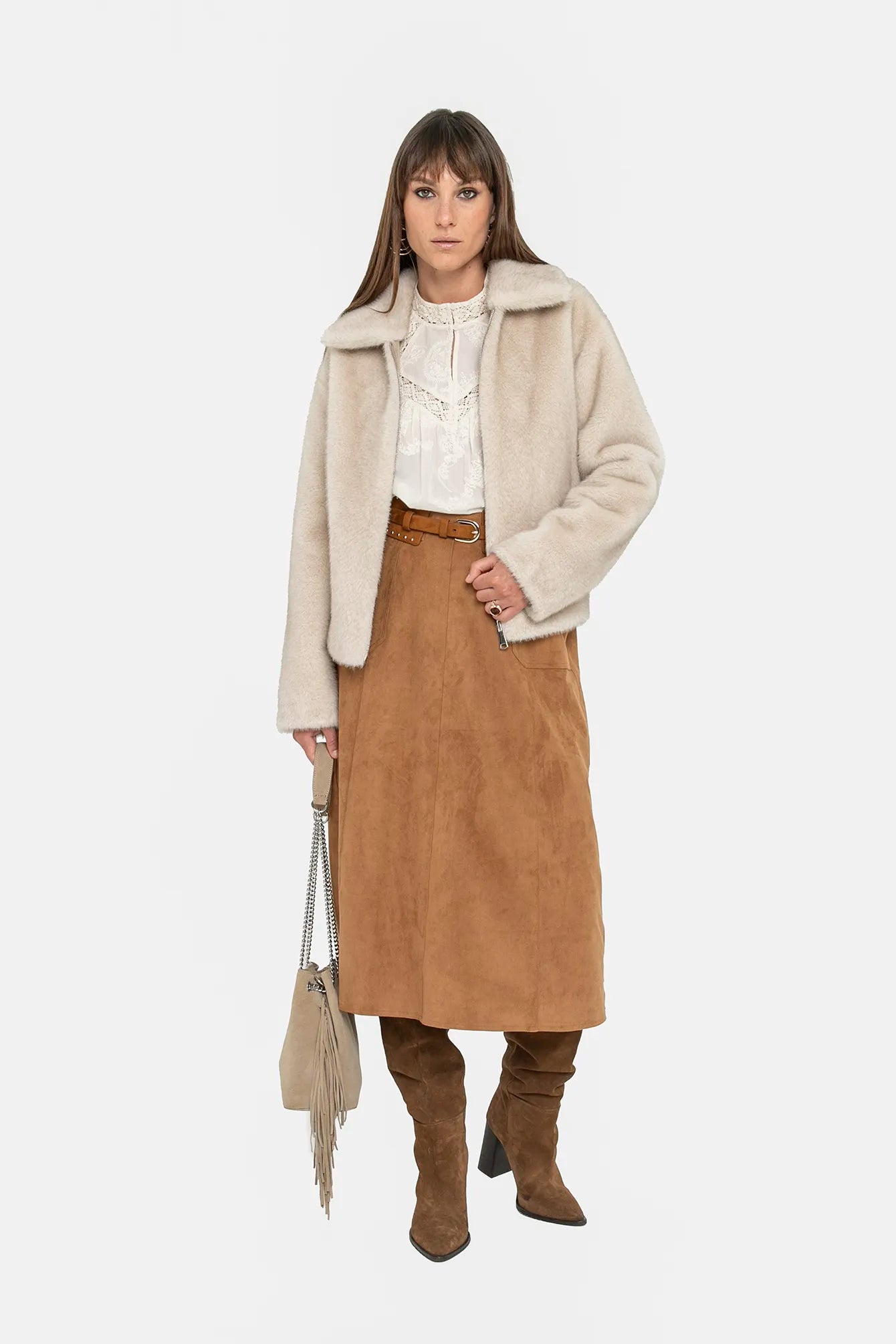 Blouse inspiration victorienne écrue | Elora