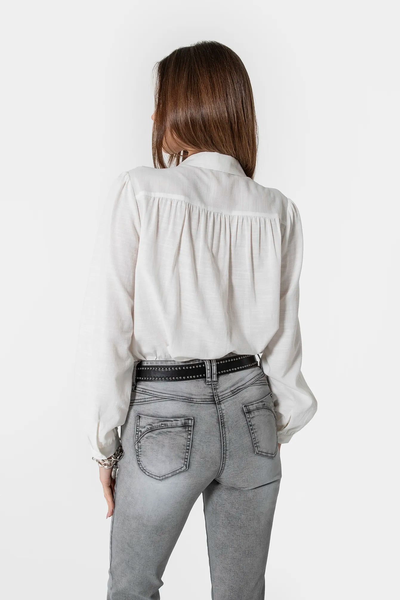 Chemise à broderie écru | Elora