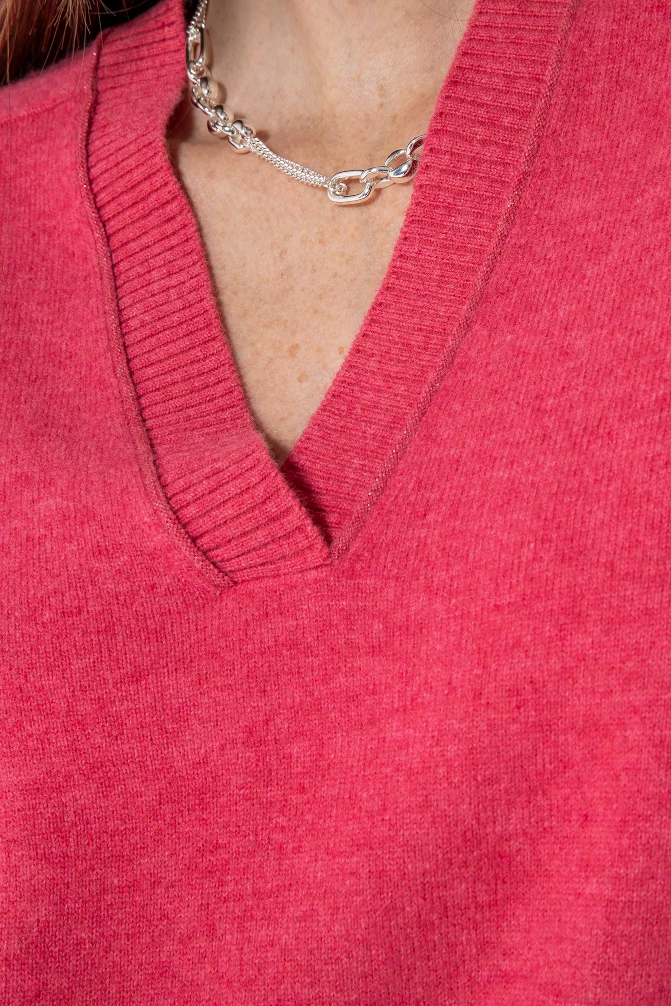 Pull col V rose | Elora