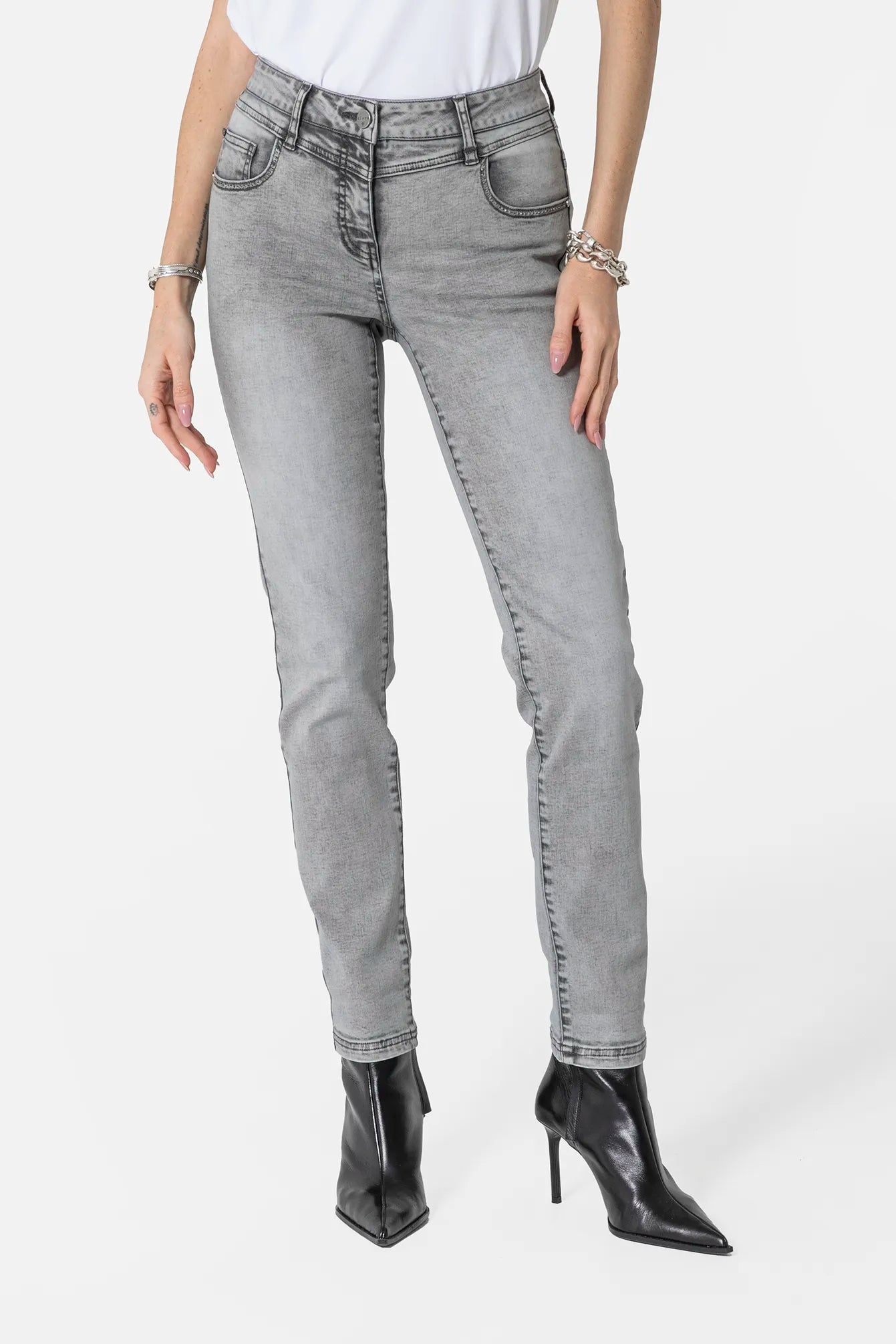 Jean droit gris clair | Elora